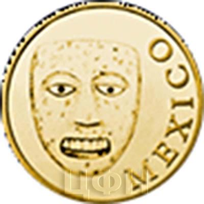 Конго 50 франков КФА 2015 год CENTRAL AMERICA TINOCHTITLAN MEXICO «Ритуальная маска Мехико» (реверс).jpg