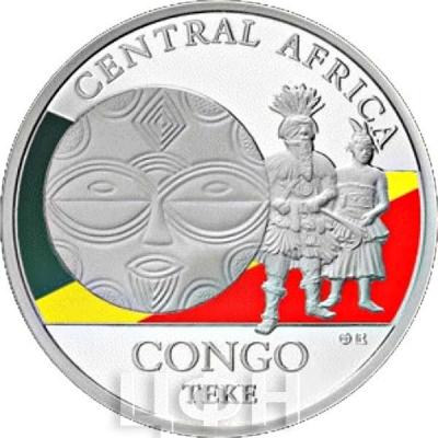 Конго 20 франков КФА 2015 год CENTRAL AFRICA CONGO TEKE «Ритуальная маска Конго» (реверс).jpg