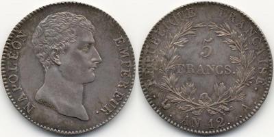 Napoléon I, 1804-1814, 1815. 5 Francs AN 12  (1803 1804) A, Paris. 25,12 g. Dav. 83.jpg