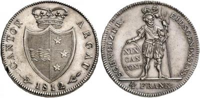 SCHWEIZ. AARGAU. Kanton. 4 Franken 1812, Aarau. 29,42 g. Dav. 361.jpg