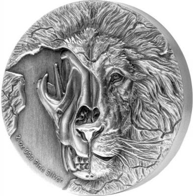 Ниуэ 5 долларов 2018 год «Лев» (реверс).jpg