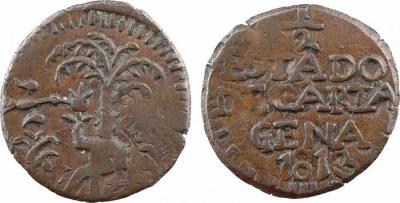 Colombie, Carthagène (siège de), 12 réal, 1813.jpg