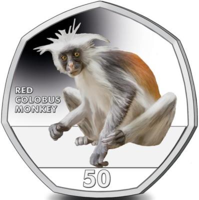 Гибралтар 50 пенсов 2018 год «Красные колобусы» (реверс).jpg