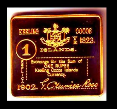 KEELING COCOS ●● COLLECTION DE 6 LINGOTS PLAQUE OR DES BILLETS 1902$_57.JPG