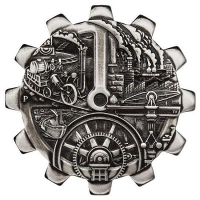 Тувалу 1 доллар 2018 «Evolution of Industry 2018 $1 Gear-Shaped» (реверс).jpg