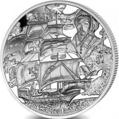 Британские Виргинские острова 1 доллар 2018 год «Уолтер Рэли» (реверс).jpg