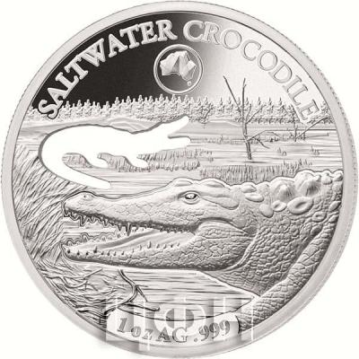 Соломоновы острова 5 долларов 2019 год «SALTWATER CROCODILE» (реверс).jpg