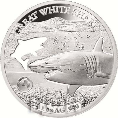 Соломоновы острова 5 долларов 2019 год «GREAT WHITE SHARK» (реверс).jpg