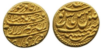 Afghanistan, Durrani, Ahmad Shah (AH 1160-1186 - 1747-1772 AD), Gold Ashrafi, Mashad [1745], 11.08g (KM 639).jpg