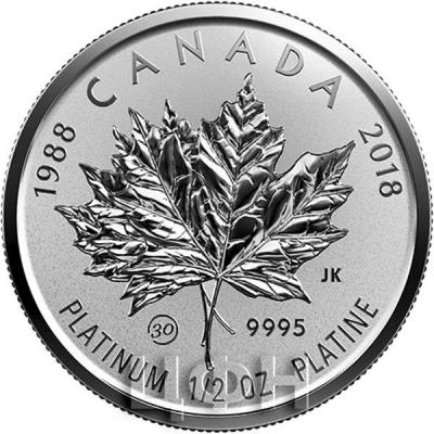 Канада 25 долларов 2018 «Кленовый лист» (реверс).jpg