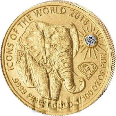 Руанда 10 франков 2017 год «ICONS OF THE WORLD» (реверс).jpg