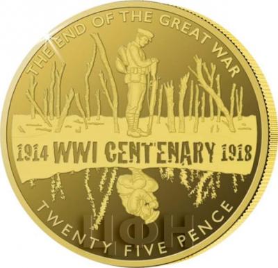 Олдерни 25 пенсов 2018 «Centenary of World War I» (реверс).jpg