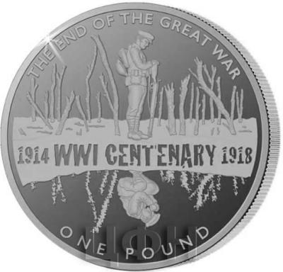 Олдерни 1 фунт 2018 «Centenary of World War I» (реверс).jpg