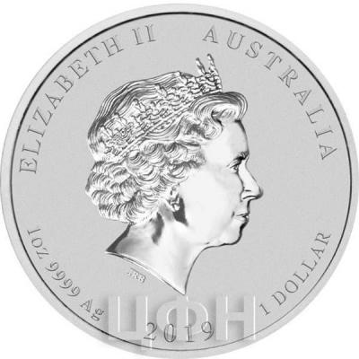 Австралия 1 доллар 2019 год (аверс).jpg
