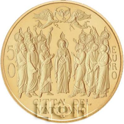 Ватикан 50 евро «Пятидесятница» (аверс).jpg