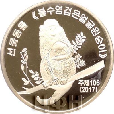 Корея Северная 20 вон 2017 год «Карликовая игрунка» (реверс).jpg