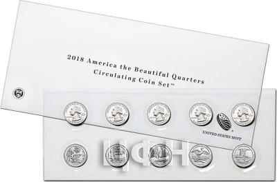 США 2018 год «America the Beautiful Quarters 2018 Circulating» (упаковка).JPG
