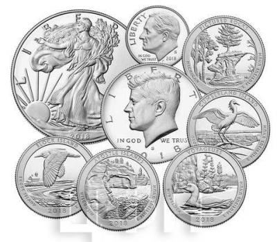США 2018 год «United States Mint Limited Edition 2018 Silver Proof Set».JPG