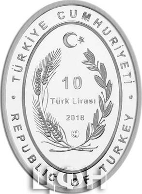Турция 10 лир  2018 год «Часовая башня города Чорум» (аверс).jpg