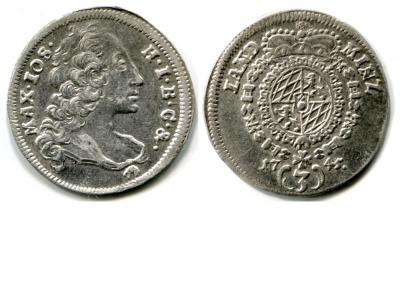 Германия - Бавария Максимиллиан III 3 крейцера 1745.jpg