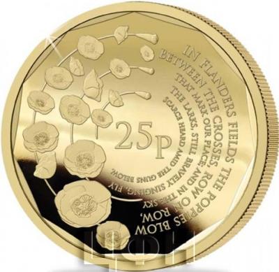 Олдерни 25 пенсов 2018 «Окончание Первой мировой войны» (реверс).jpg