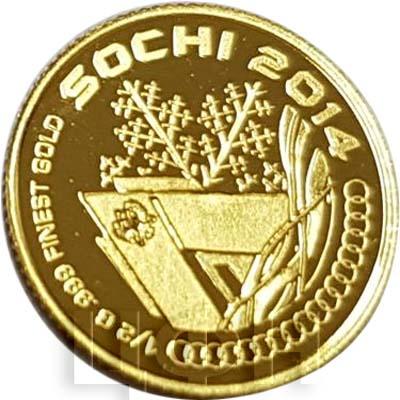 Нигер 100 франков 2014 год «Олимпиада в Сочи» (реверс).jpg