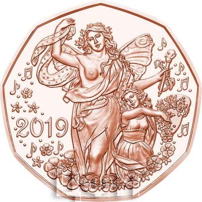 Австрия 5 евро 2019 год «Новогодняя монета» (реверс).jpg