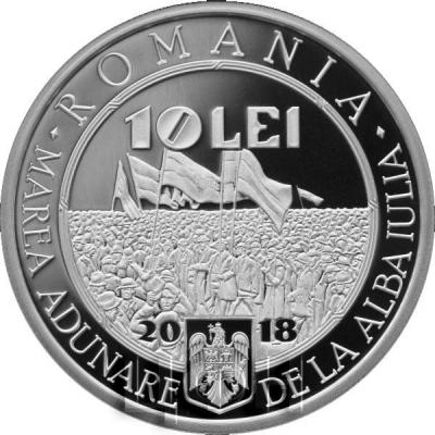 Румыния 10 леев 100-летие присоединения Трансильвании к Румынии (аверс).jpg