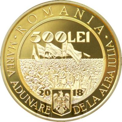 Румыния 500 леев 100-летие присоединения Трансильвании к Румынии (аверс).jpg