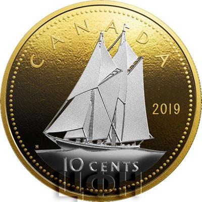 Канада 10 центов 2019 год «Bluenose» (реверс).jpg