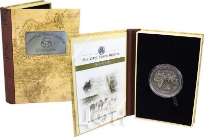 Камерун 5000 франков 2019 год «Spice Road Historic Trade Routes 5 Oz Silver Coin 5000 Francs Cameroon 2019» (реверс).jpg