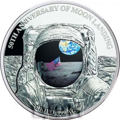 Барбадос 25 долларов 2019 год «Первая высадка человека на луну» (реверс).jpg