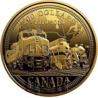 2 Канада 200 долларов 2019 год «100th Anniversary of CN Rail» (реверс).jpg
