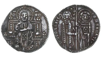 Италия. Венеция. Дож Андреа Дандоло. 1 гроссо 1343-1354 гг..jpg