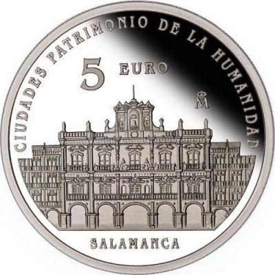 2015, 5 евро Испания, памятная монета - «Саламанка», серия «Города всемирного наследия» (реверс).jpg