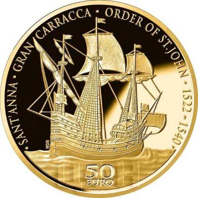 2019, 50 евро Мальта, памятная монета - «Ренессанс», программа «Europa Star» (реверс).jpg