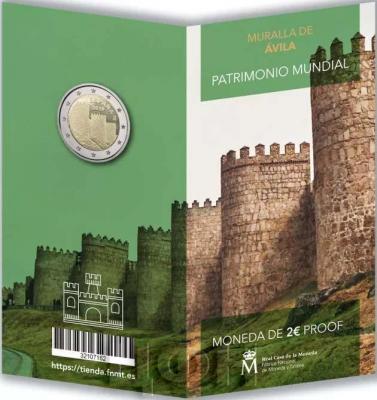 Испания 2 евро 2019 год «Стена Авилы» (реверс).jpg