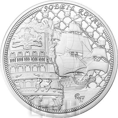 2015 год, 10 и 50 евро Франция, памятные монеты - «Soleil Royal», серия «Великие корабли Франции» (аверс).jpg