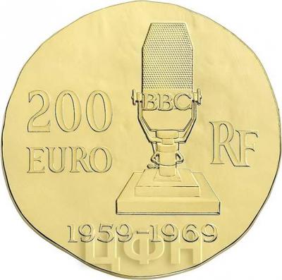 2015 год, 10, 50 и 200 евро Франция, памятные монеты - «Шарль де Голль», серия «1500 лет французской истории» (аверс).jpg