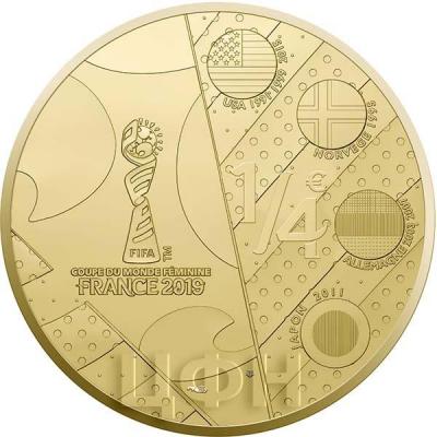 2019 год, серия памятных монет Франция - «Чемпионат мира по футболу среди женщин Франция 2019» (реверс).jpg