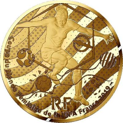 2019 год, серия памятных монет Франция - «Чемпионат мира по футболу среди женщин Франция 2019» (аверс).jpg