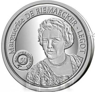 2015 год, 5 евро Бельгия, памятная монета - «Marguerite de Riemacker-Legot» (реверс).jpg
