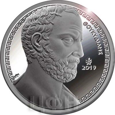 2019, 10 евро Греция, памятные монеты - «Фукидид», нумизматическая серия «Греческая культура» (реверс).jpg