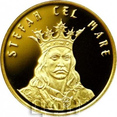 2019, 100 леев Румыния, памятная монета «STEFAN CEL MARE» (реверс).jpg