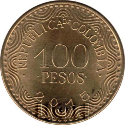 100 песо  Колумбия, 2015 (аверс).jpg