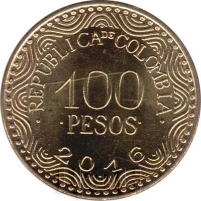 100 песо  Колумбия, 2016 (аверс).jpg