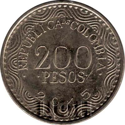 200 песо  Колумбия, 2015 (аверс).jpg