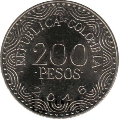 200 песо  Колумбия, 2016 (аверс).jpg