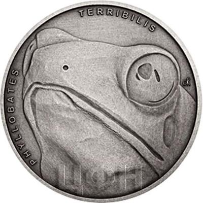 Ниуэ 1 доллар  2019 год «Ужасный листолаз» (реверс).jpg
