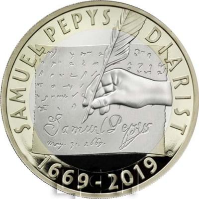 Великобритания 2019 год «Samuel Pepys» (реверс).jpg